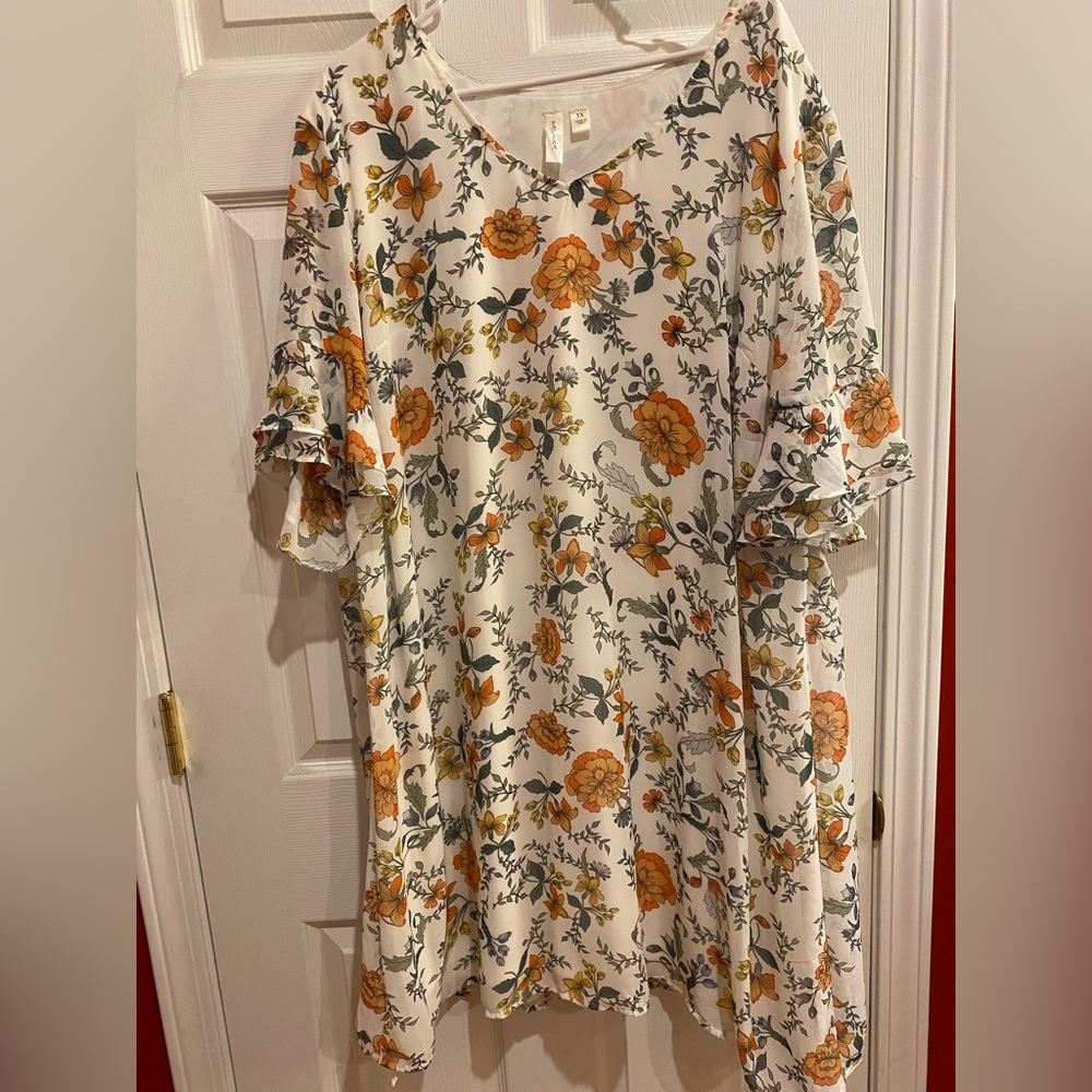 Tacera Floral Dress 3X
